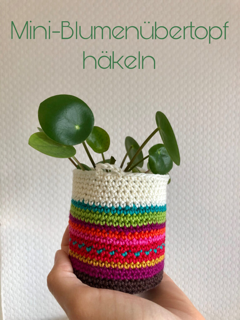 Blumenübertopf häkeln