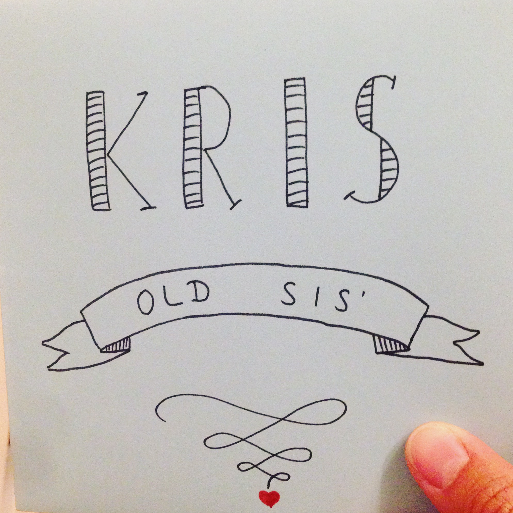 Handlettering Geburtstagskarte zum 40. Geburtstag Puderzuckerpunk