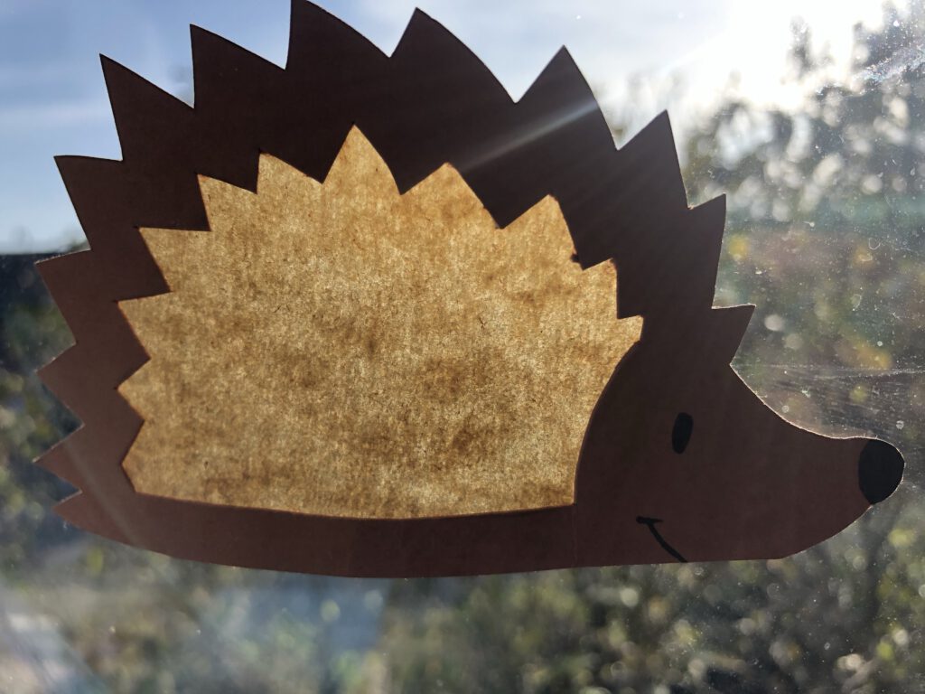 Fensterbild Igel